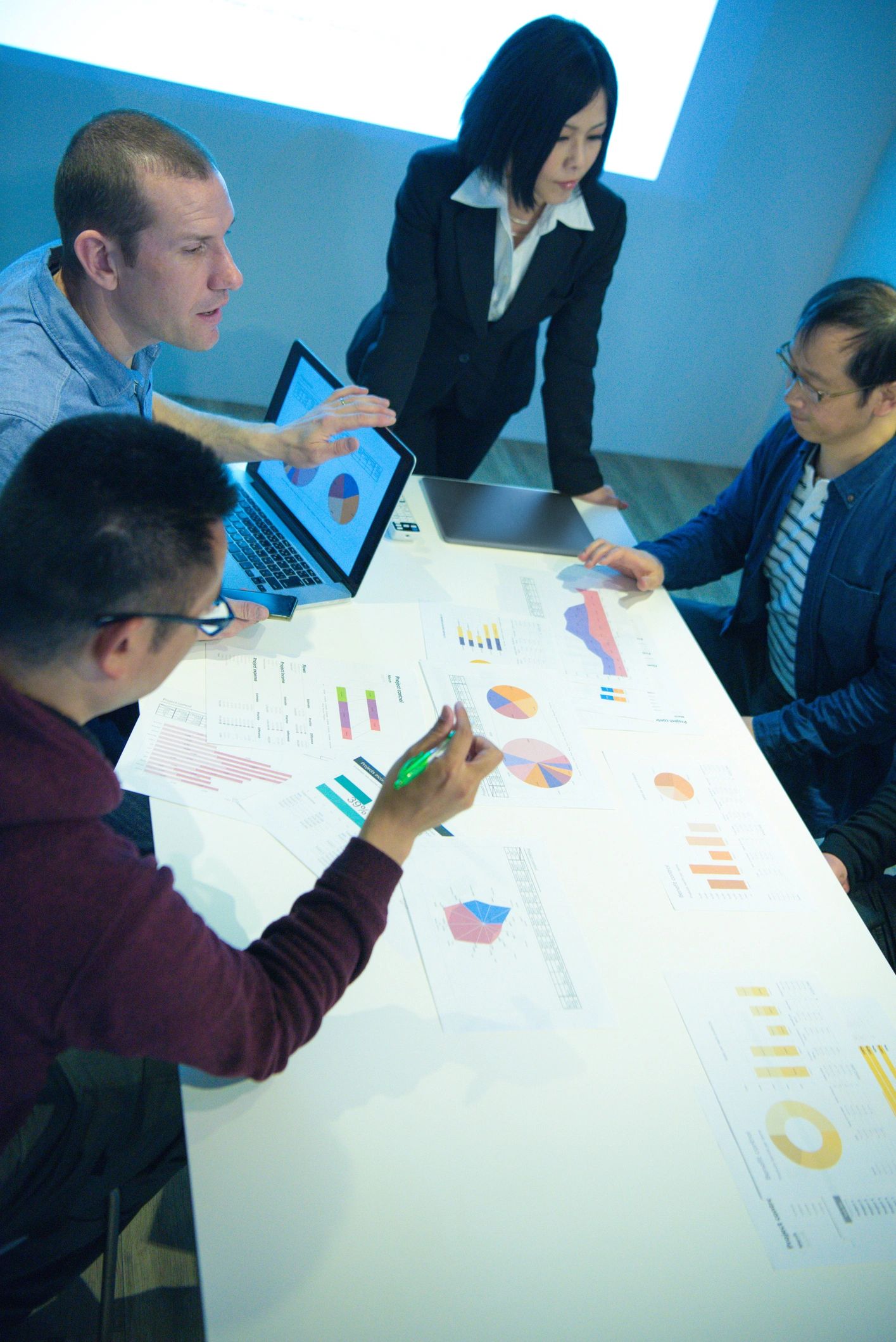 Professional legal team collaborating in a meeting